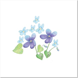 Violets In Spring Posters and Art